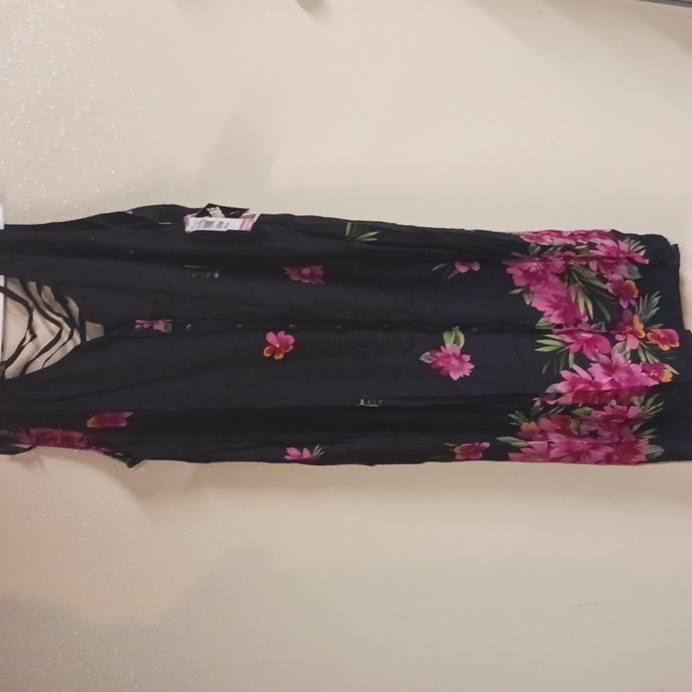 R&k Originals size 22 w women's black and Floral sleeveless dress